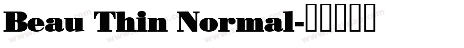 Beau Thin Normal字体转换